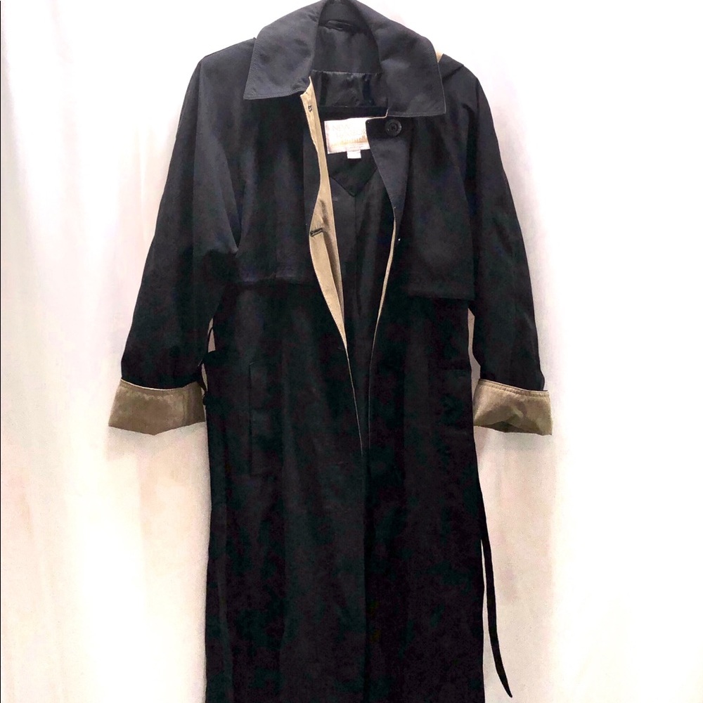Black and Tan trench coat by New York Harbor
